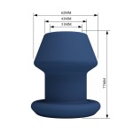 MR PLAY - JACK BLUE SILICONE OCO PLUG ANAL TAMANHO S